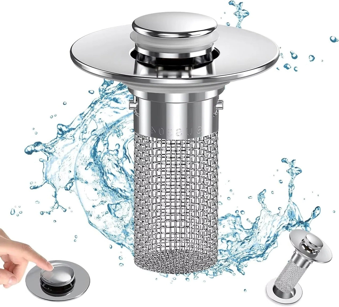 Versatile Push-Button Sink Drain Stopper for Home Use