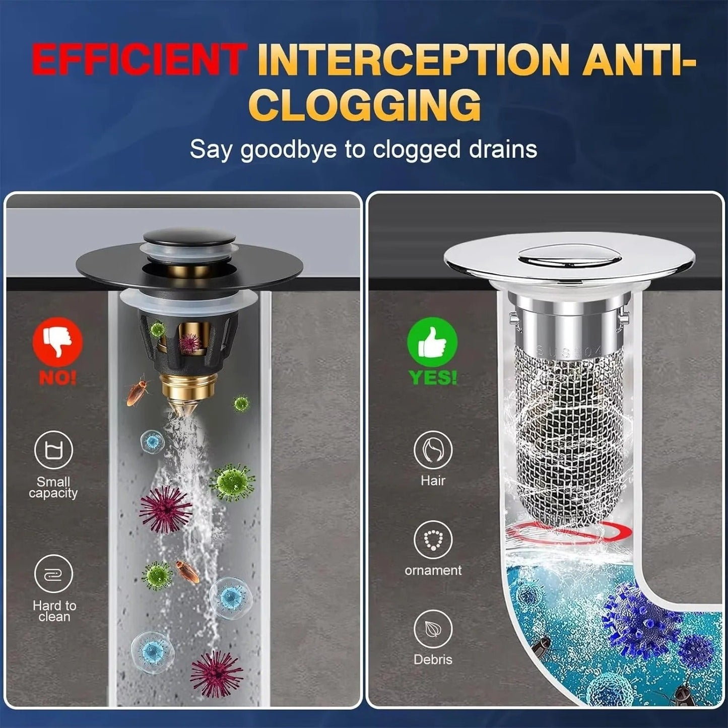 Versatile Push-Button Sink Drain Stopper for Home Use