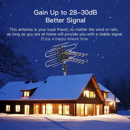 360-Degree Outdoor TV Antenna for Uninterrupted Signal Quality