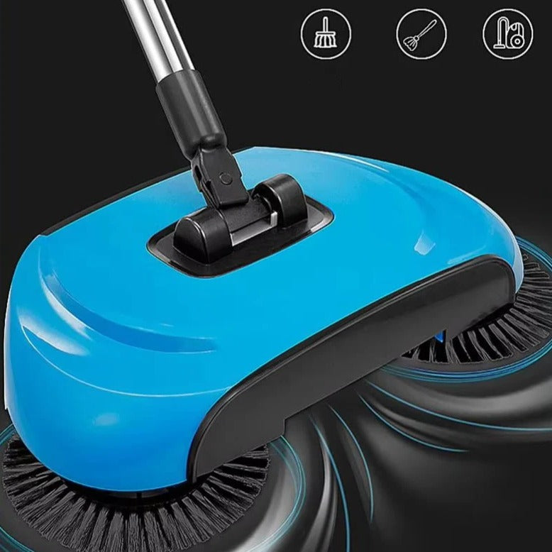 All-in-One Stainless Steel Cleaning Broom with Scraper and Dustpan