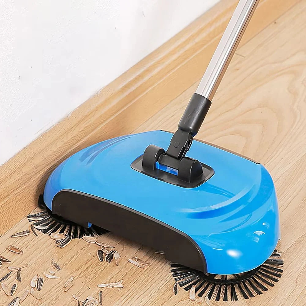 All-in-One Stainless Steel Cleaning Broom with Scraper and Dustpan