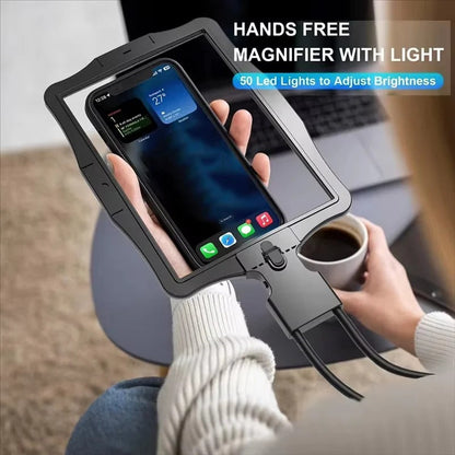 Ergonomic LED Magnifying Tool with Interchangeable Zoom Lens