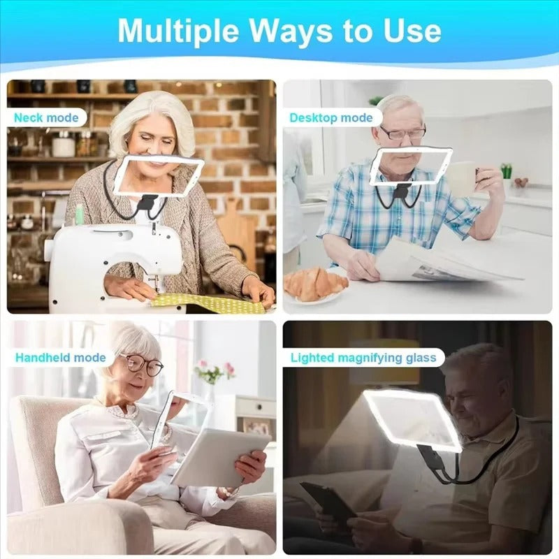 Ergonomic LED Magnifying Tool with Interchangeable Zoom Lens