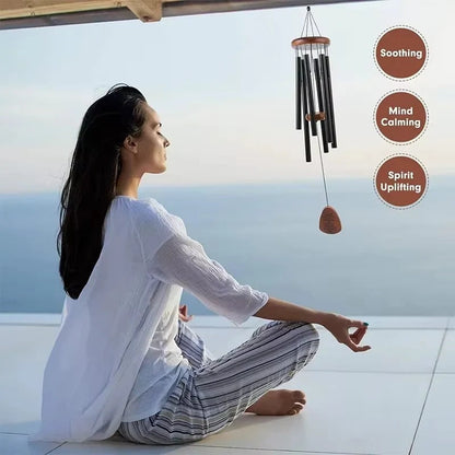 Elegant Aluminum and Wood Outdoor Chime for Gardens