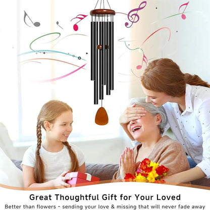 Elegant Aluminum and Wood Outdoor Chime for Gardens