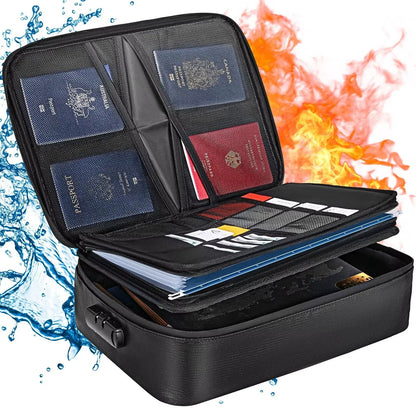 Versatile Travel Document Organizer with Secure Closure
