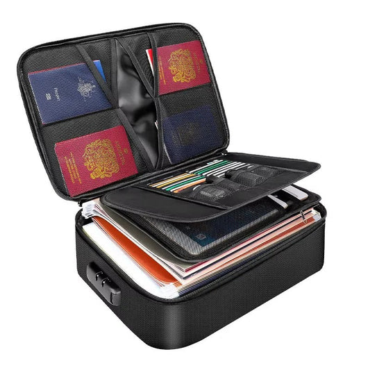 Versatile Travel Document Organizer with Secure Closure