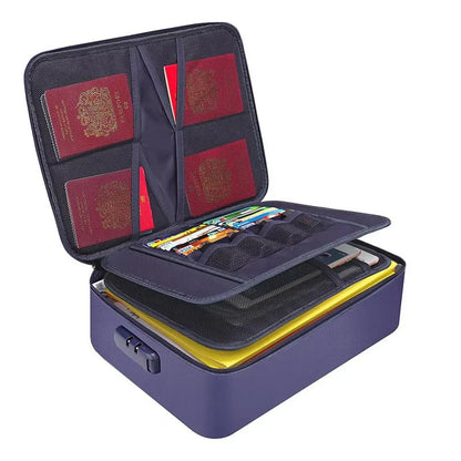 Versatile Travel Document Organizer with Secure Closure