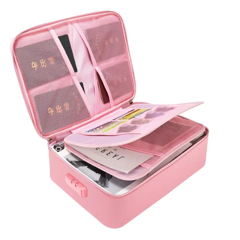 Versatile Travel Document Organizer with Secure Closure