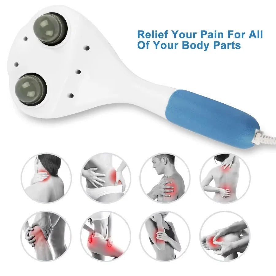 Powerful Handheld Massager with Adjustable Intensity and Dual Action