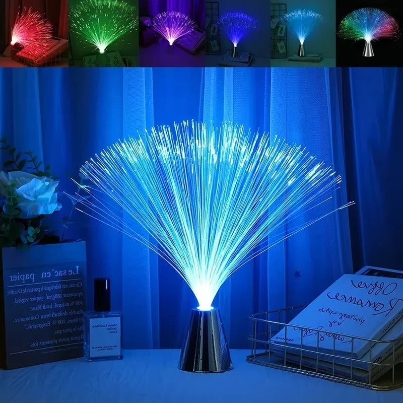 Multicolor Fiber Optic Glow Lamp for Ambiance and Events