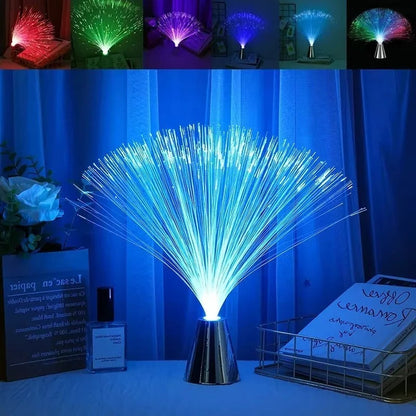 Multicolor Fiber Optic Glow Lamp for Ambiance and Events