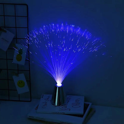 Multicolor Fiber Optic Glow Lamp for Ambiance and Events