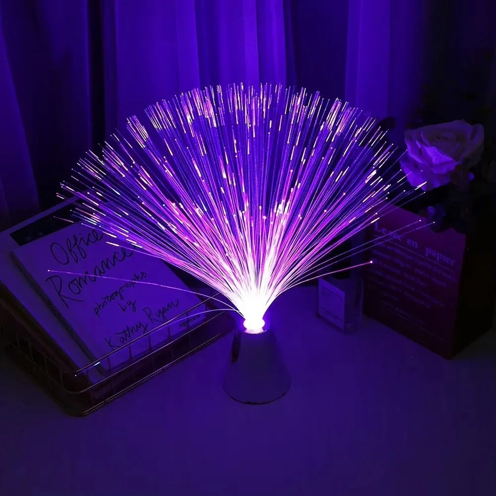 Multicolor Fiber Optic Glow Lamp for Ambiance and Events