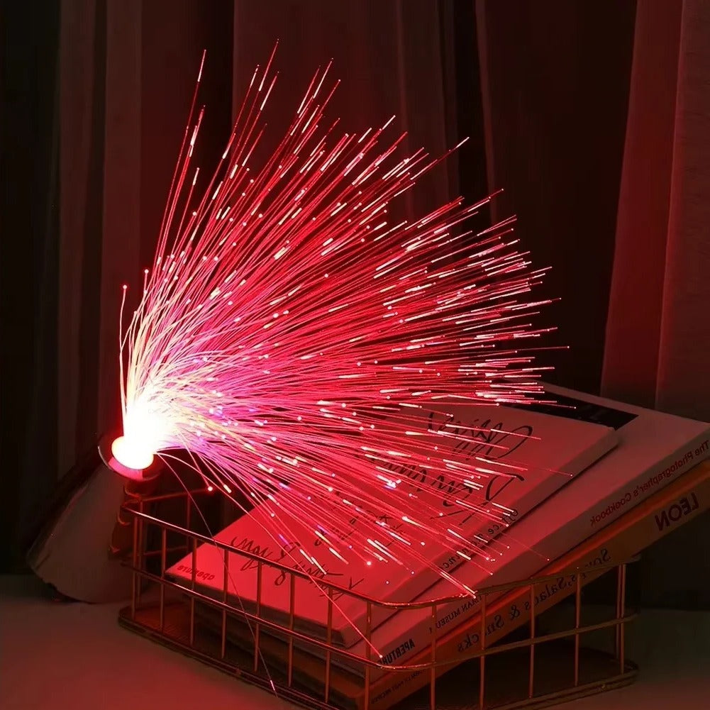 Multicolor Fiber Optic Glow Lamp for Ambiance and Events