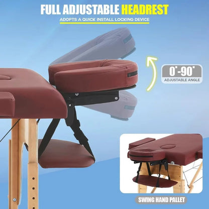 Lightweight Portable Massage Table with Convenient Carry Bag