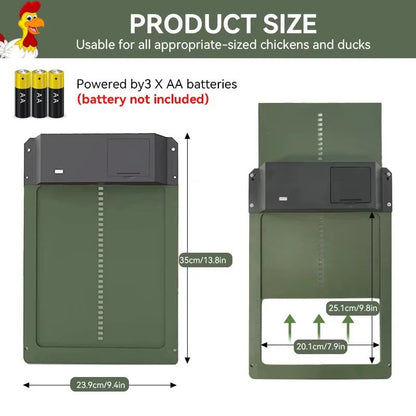 Smart Automatic Chicken Coop Door with Light Sensor Technology