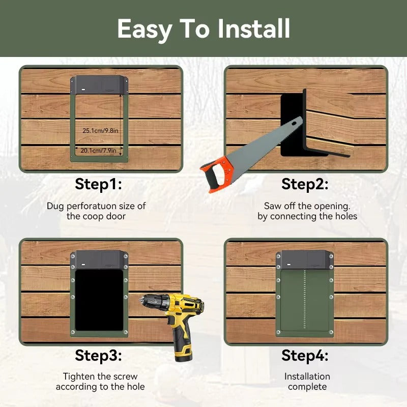 Smart Automatic Chicken Coop Door with Light Sensor Technology