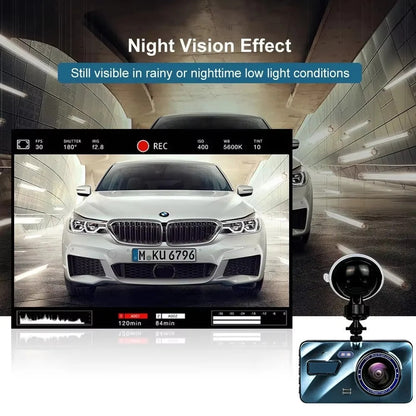 Smart Dual Lens Car Camera with 1080P Night Vision & Looping