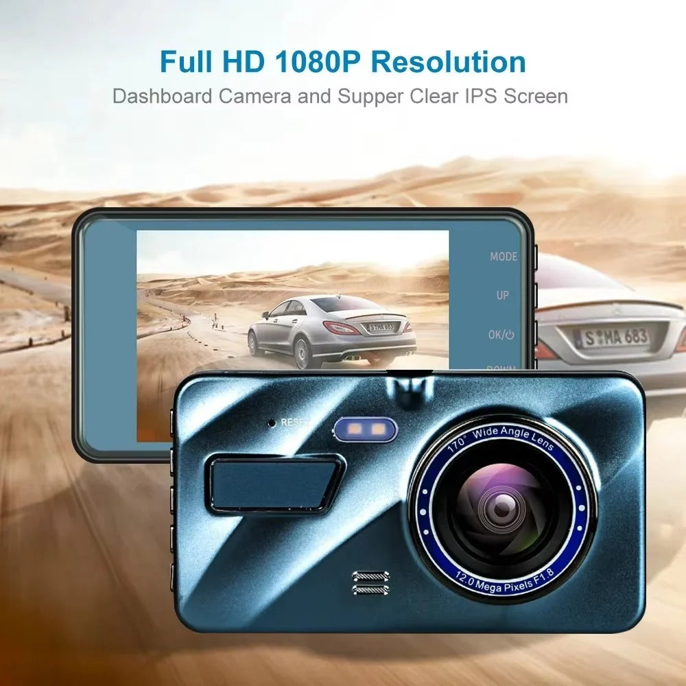 Smart Dual Lens Car Camera with 1080P Night Vision & Looping