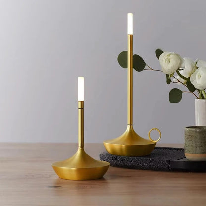 Portable LED Table Lamp with Rechargeable Battery and Elegant Design