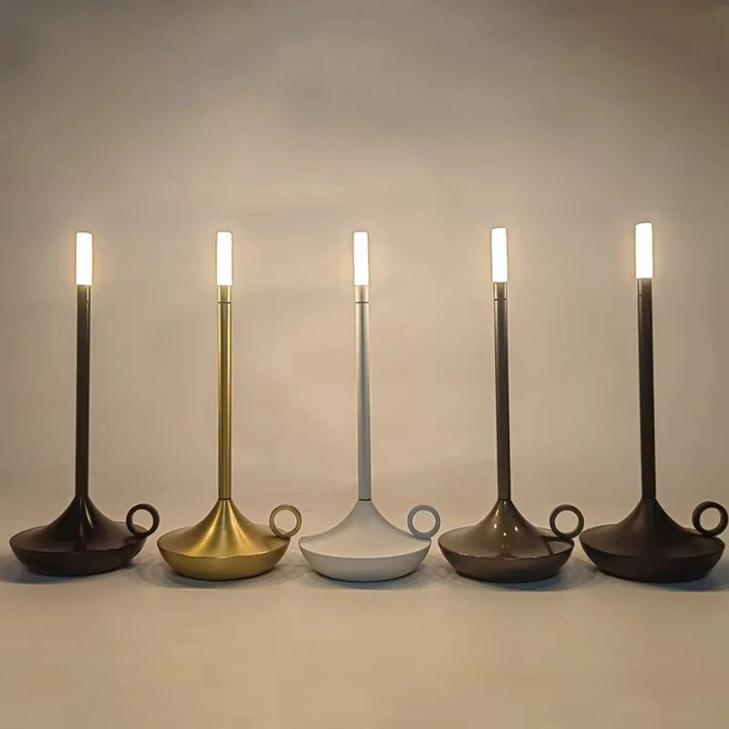 Portable LED Table Lamp with Rechargeable Battery and Elegant Design