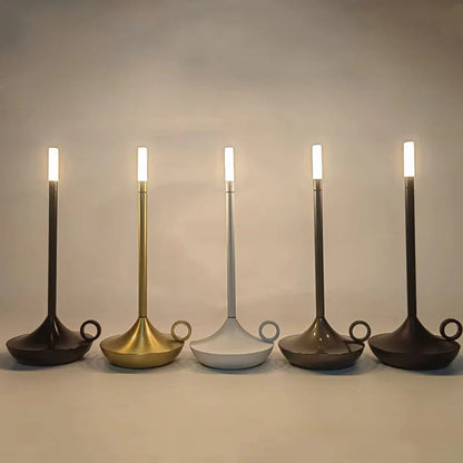 Portable LED Table Lamp with Rechargeable Battery and Elegant Design