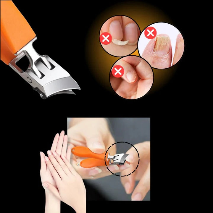 Ergonomic Wide-Jaw Nail Clipper with Precision Blade