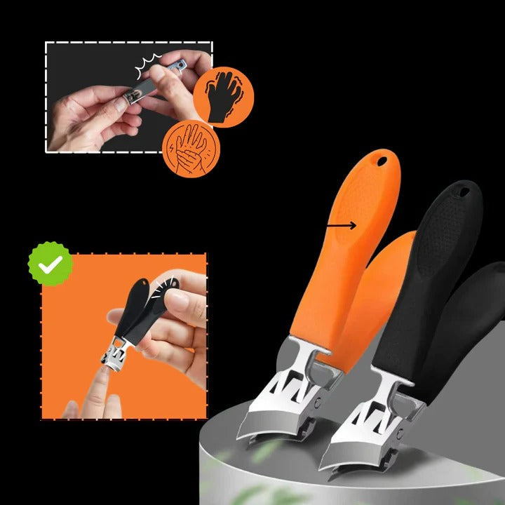 Ergonomic Wide-Jaw Nail Clipper with Precision Blade