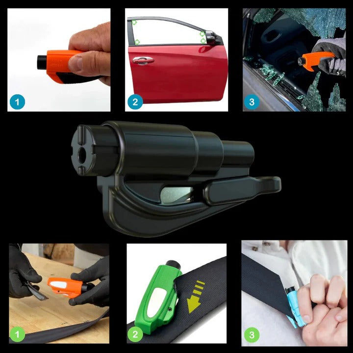 Essential 2-in-1 Vehicle Safety Tool with Glass Breaker and Belt Cutter