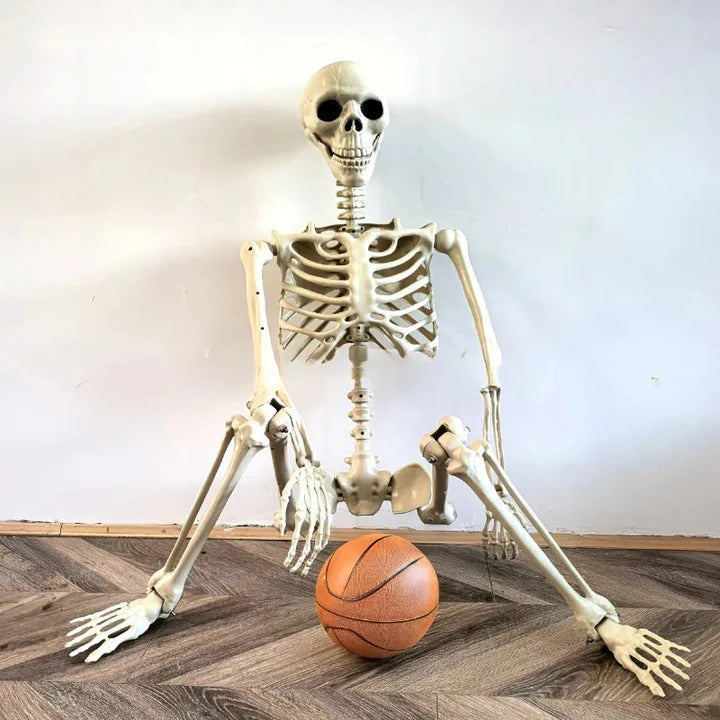 Life-Size Posable Skeleton for Spooky Halloween Decor