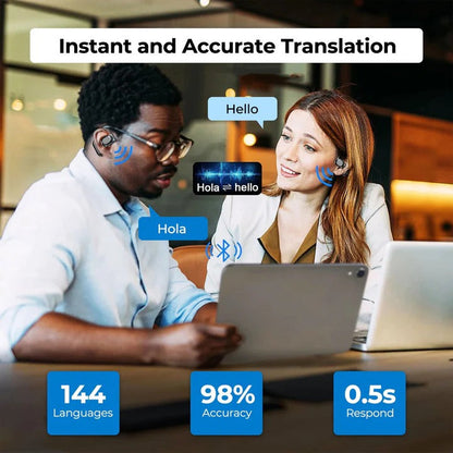 Smart Translation Earbuds with Bluetooth and Charging Case