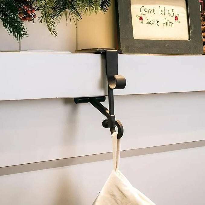 Versatile Mantle Hanger for Stockings and Garlands
