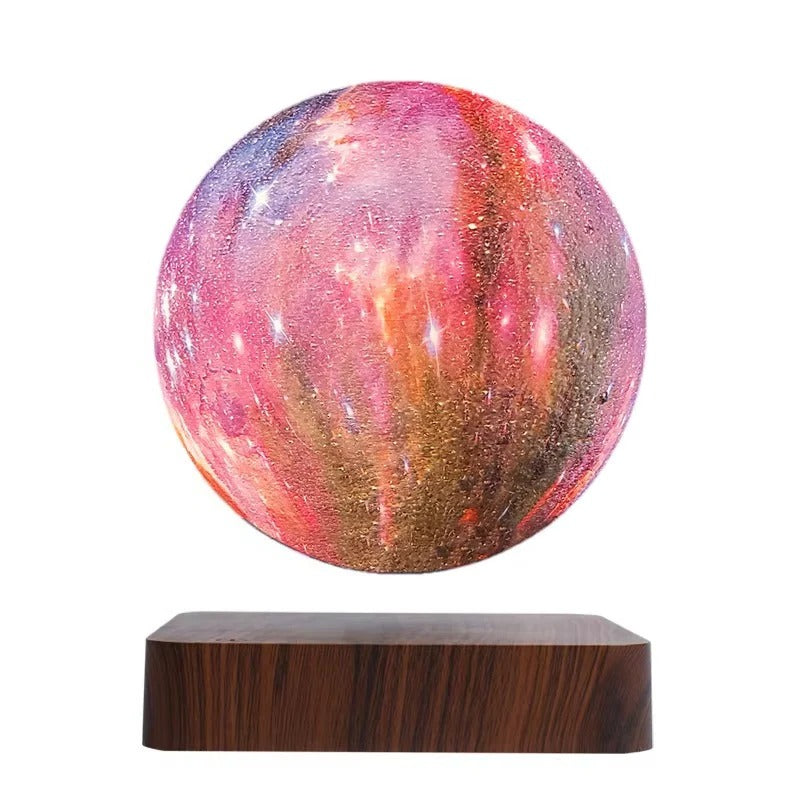 Mesmerizing Floating Cosmic Sphere with Magnetic Base and LED Glow