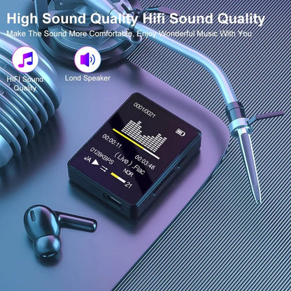 Compact Bluetooth Music Player with LED Display & Video Playback