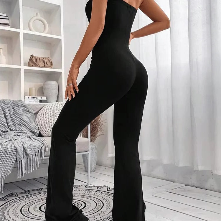 Effortlessly Chic Adjustable Waist Flared Pants for Women