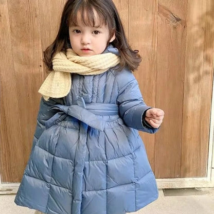 Cozy Girls Winter Jacket with Stylish Hood and Cotton Fill