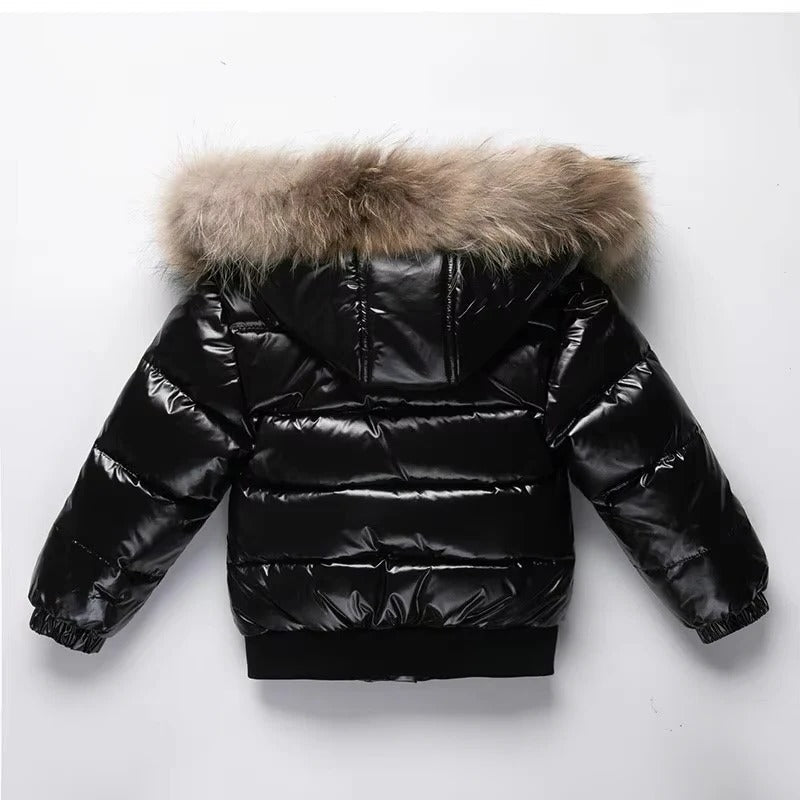 Cozy Kids Winter Jacket with Waterproof Protection and Fur Trimmed Hood