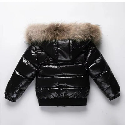 Cozy Kids Winter Jacket with Waterproof Protection and Fur Trimmed Hood