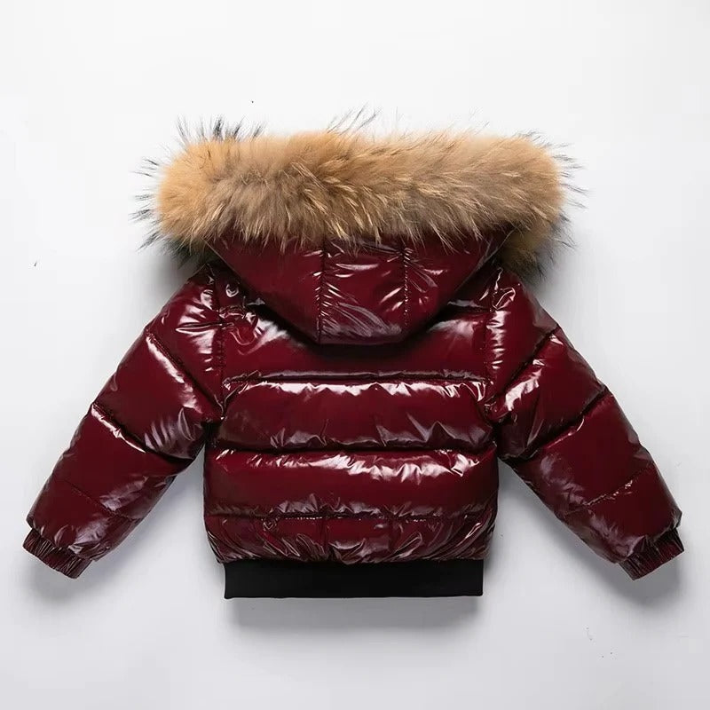 Cozy Kids Winter Jacket with Waterproof Protection and Fur Trimmed Hood