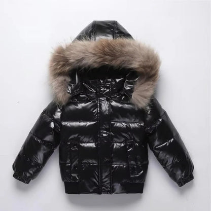 Cozy Kids Winter Jacket with Waterproof Protection and Fur Trimmed Hood