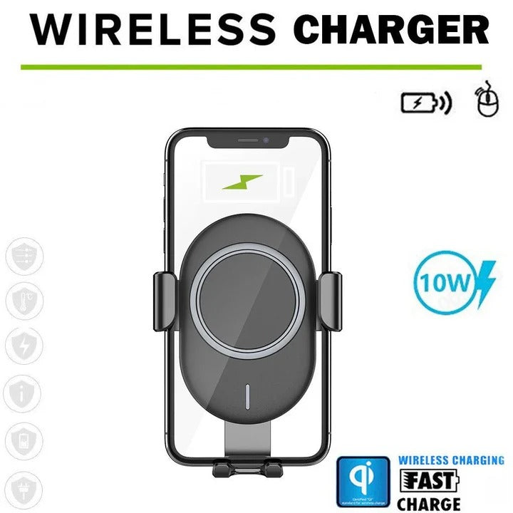 Smart Auto-Adjust Wireless Car Charger for Dashboard Use