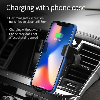 Smart Auto-Adjust Wireless Car Charger for Dashboard Use