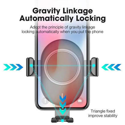 Smart Auto-Adjust Wireless Car Charger for Dashboard Use