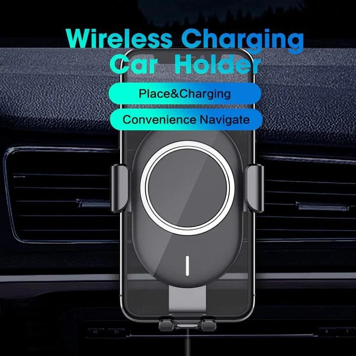 Smart Auto-Adjust Wireless Car Charger for Dashboard Use