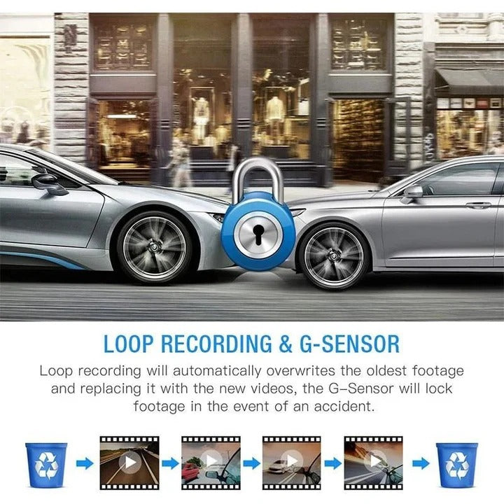 Comprehensive Dual Camera Recorder with 1080P Clarity and 4" Display