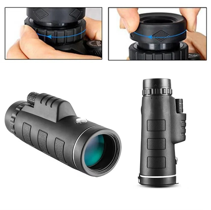 Versatile Monocular Telescope for Nature Lovers, 40x60 Zoom with Smartphone Adapter