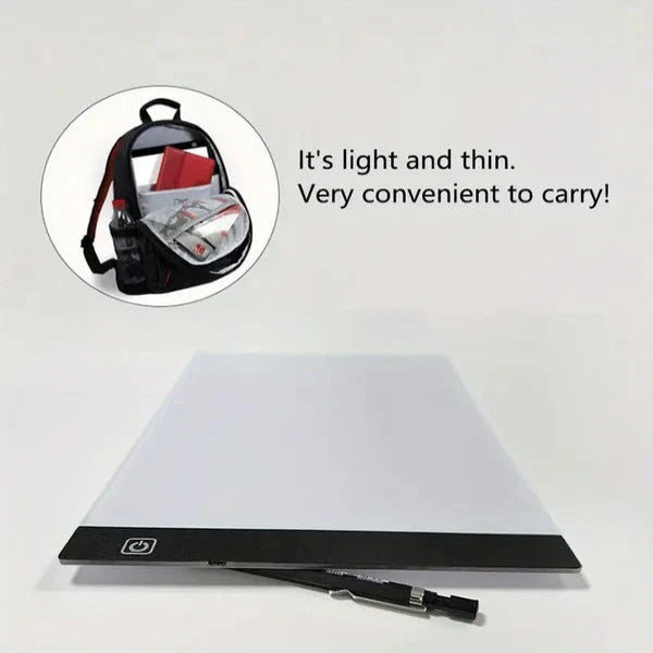Portable LED Light Tracing Pad with Adjustable Brightness