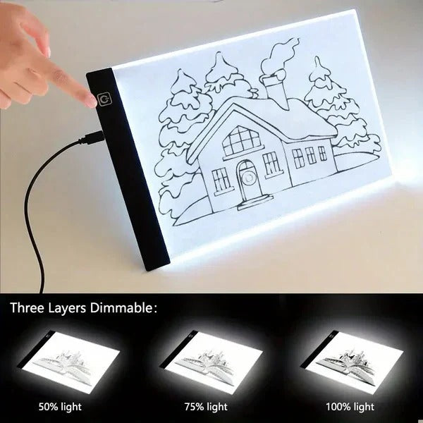 Portable LED Light Tracing Pad with Adjustable Brightness