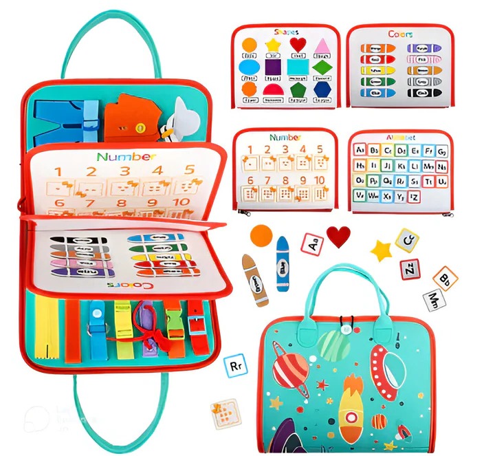 Portable Sensory Play Board for Curious Toddlers